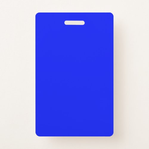 Solid color plain sapphire bright blue badge