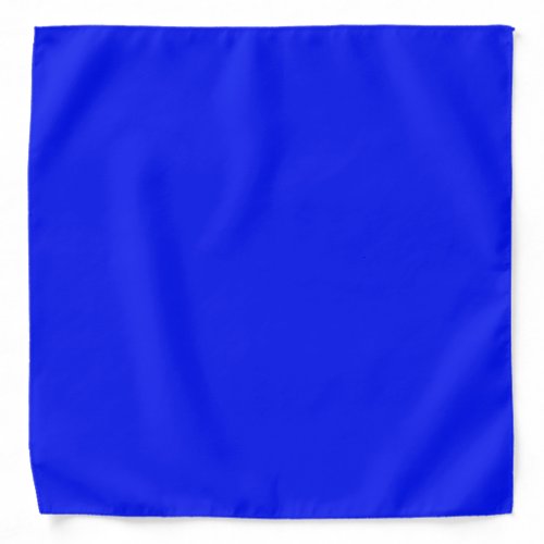 Solid color plain sapphire bright blue bandana