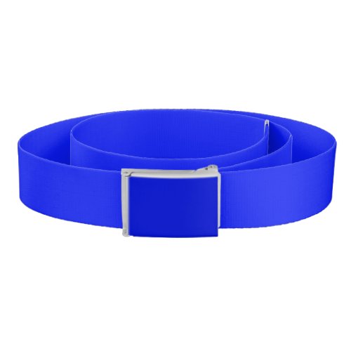 Solid color plain sapphire bright blue belt