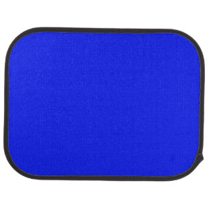 Solid color plain sapphire bright blue car floor mat
