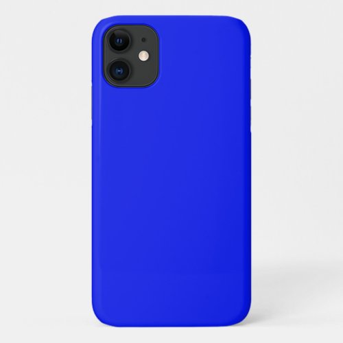 Solid color plain sapphire bright blue iPhone 11 case