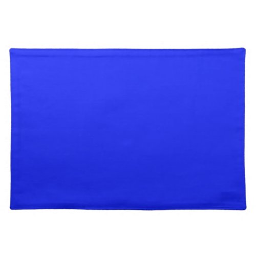 Solid color plain sapphire bright blue cloth placemat