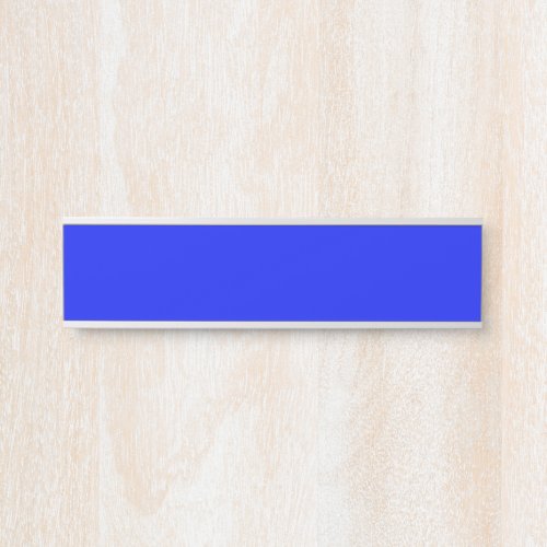 Solid color plain sapphire bright blue door sign