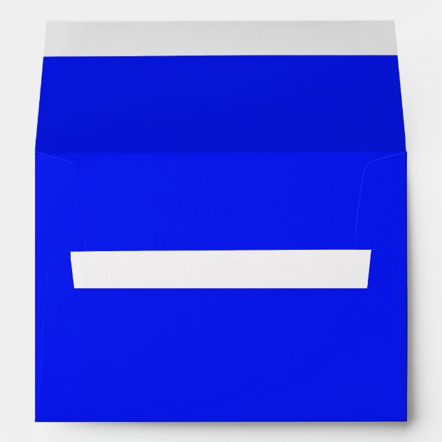 Solid color plain sapphire bright blue envelope (Back (Bottom))