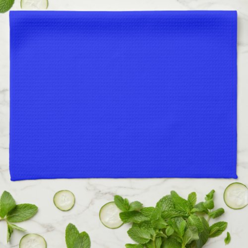 Solid color plain sapphire bright blue kitchen towel