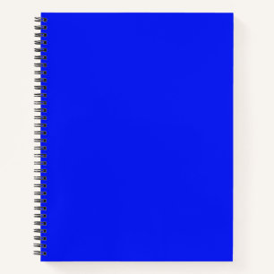 Solid color plain sapphire bright blue notebook