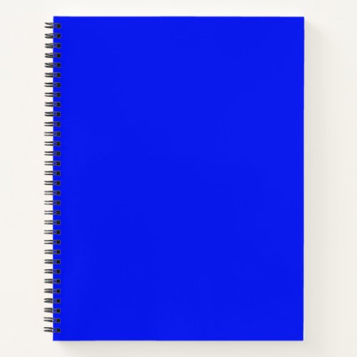 Solid color plain sapphire bright blue notebook