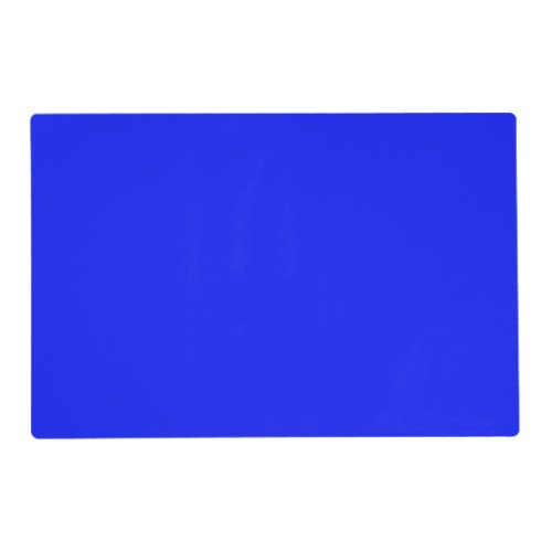 Solid color plain sapphire bright blue placemat