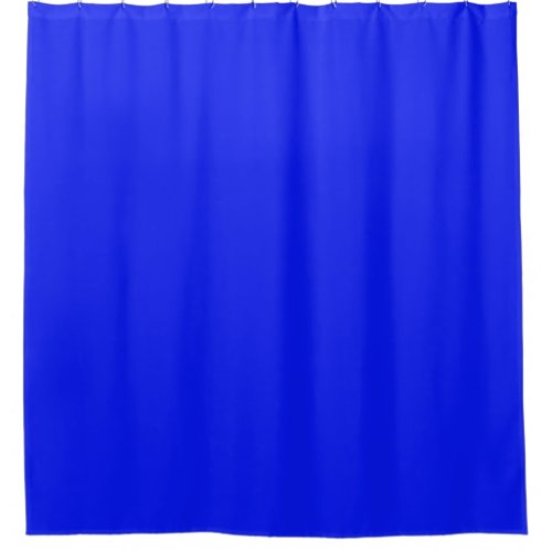 Solid color plain sapphire bright blue shower curtain