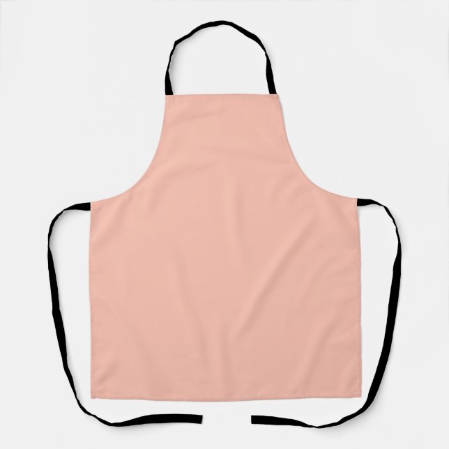 Solid color plain simple delicate Tropical Peach Apron (Front)