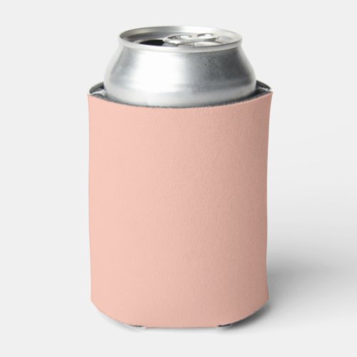 Solid color plain simple delicate Tropical Peach Can Cooler