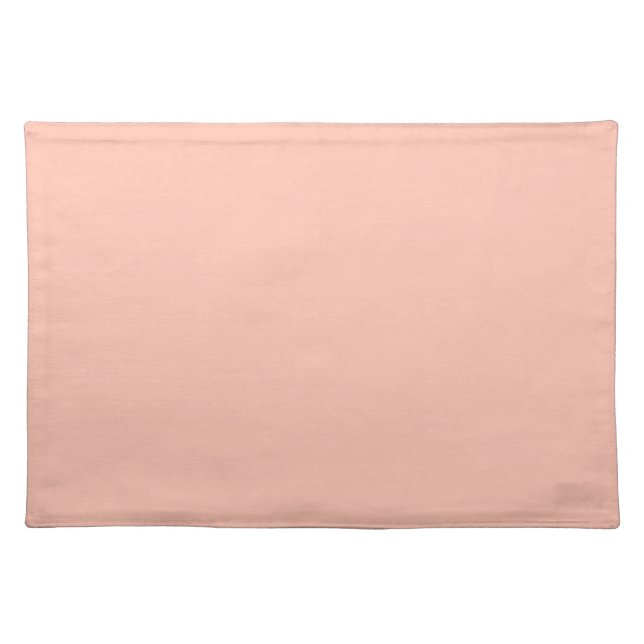Solid color plain simple delicate Tropical Peach Cloth Placemat (Front)