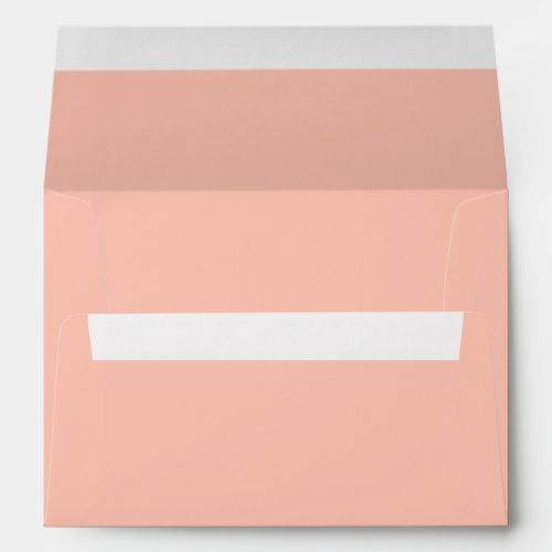 Solid color plain simple delicate Tropical Peach Envelope