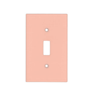 Solid color plain simple delicate Tropical Peach Light Switch Cover