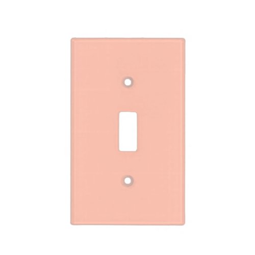 Solid color plain simple delicate Tropical Peach Light Switch Cover
