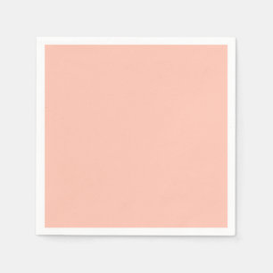 Solid color plain simple delicate Tropical Peach Napkins
