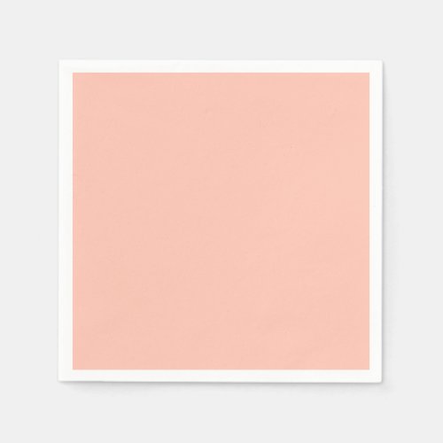 Solid color plain simple delicate Tropical Peach Napkins