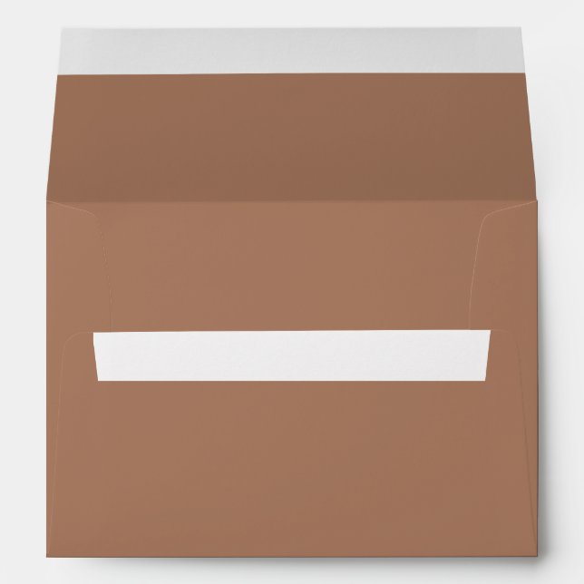 Solid color plain tan toasted almond envelope (Back (Bottom))