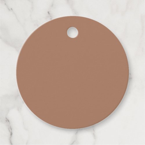 Solid color plain tan toasted almond favor tags