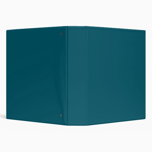 Solid color plain teal peacock 3 ring binder