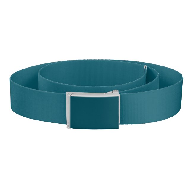 Solid color plain teal peacock belt (Coil)