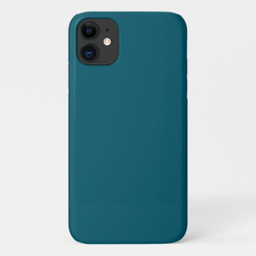 Solid color plain teal peacock iPhone 11 case