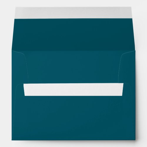 Solid color plain teal peacock envelope
