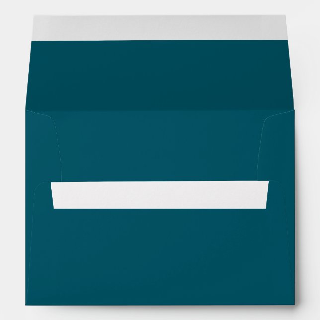 Solid color plain teal peacock envelope (Back (Bottom))