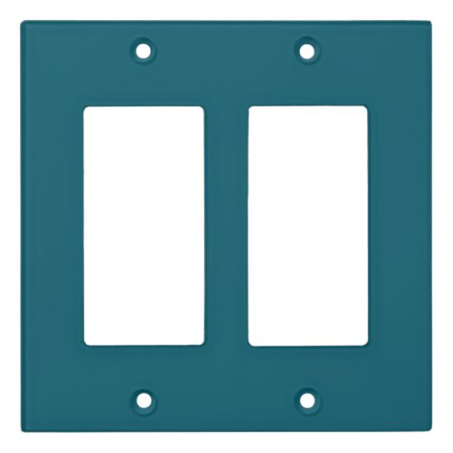 Solid color plain teal peacock light switch cover