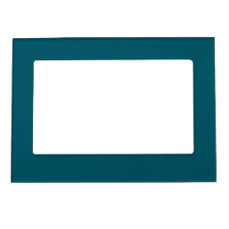 Solid color plain teal peacock magnetic frame