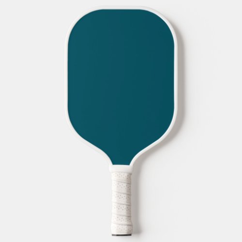 Solid color plain teal peacock pickleball paddle
