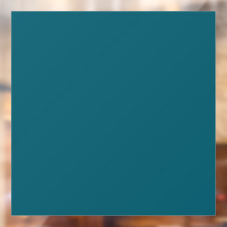 Solid color plain teal peacock window cling