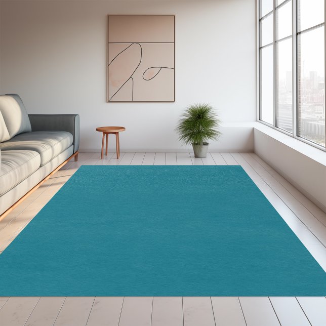 Solid color plain teal Tahitian Tide Rug (Creator Uploaded)