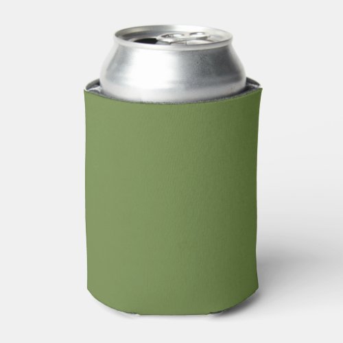 Solid color plain thyme sage green  can cooler