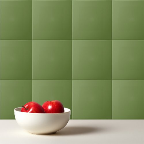 Solid color plain thyme sage green  ceramic tile
