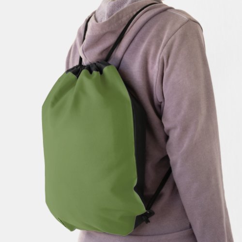 Solid color plain thyme sage green  drawstring bag