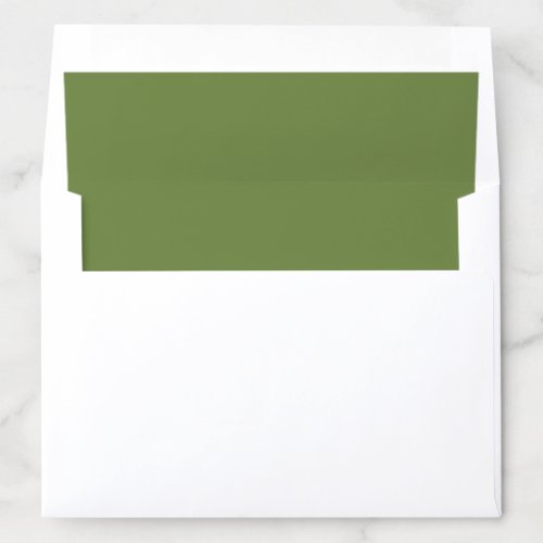 Solid color plain thyme sage green  envelope liner