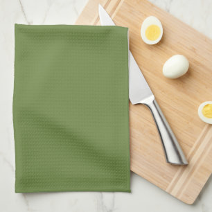 Solid color plain thyme sage green kitchen towel