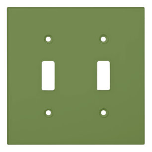 Solid color plain thyme sage green light switch cover