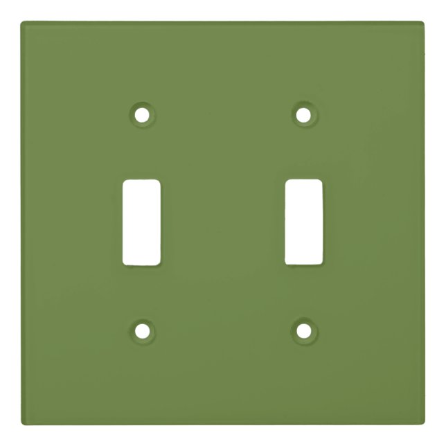 Solid color plain thyme sage green  light switch cover (Front)