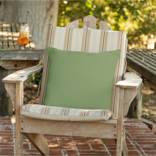 Solid color plain thyme sage green  outdoor pillow