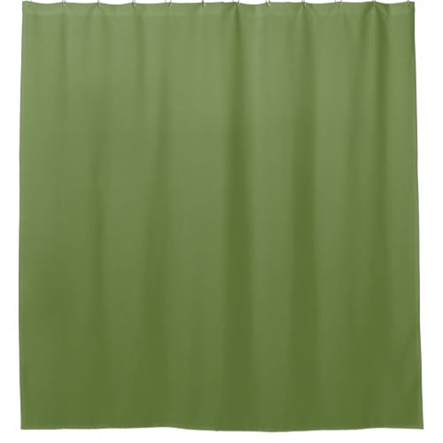 Solid color plain thyme sage green  shower curtain