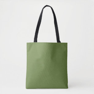Solid color plain thyme sage green tote bag