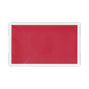 Solid color plain true red acrylic tray