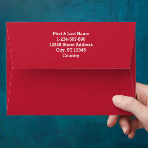 Solid color plain true red envelope