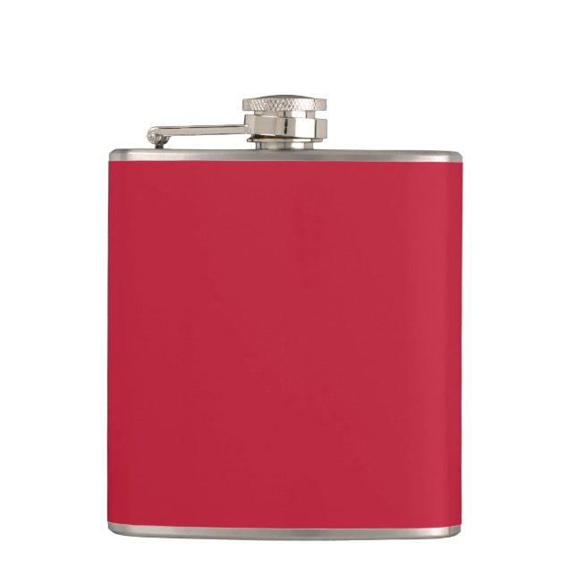Solid color plain true red flask (Front)