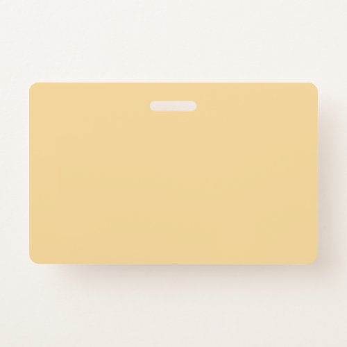 Solid color plain vintage pale yellow badge