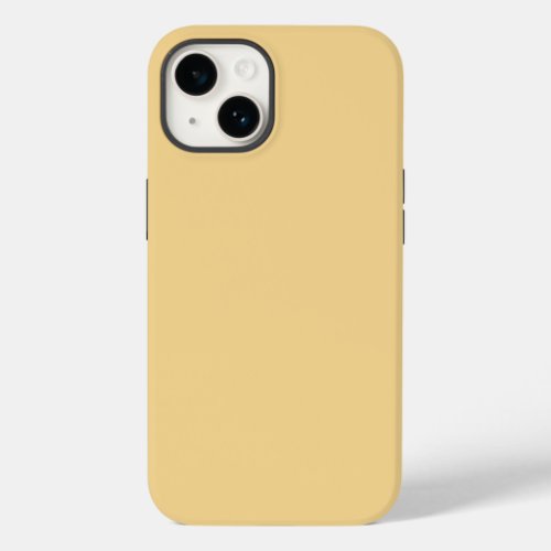 Solid color plain vintage pale yellow Case_Mate iPhone 14 case