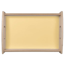 Solid color plain vintage pale yellow serving tray