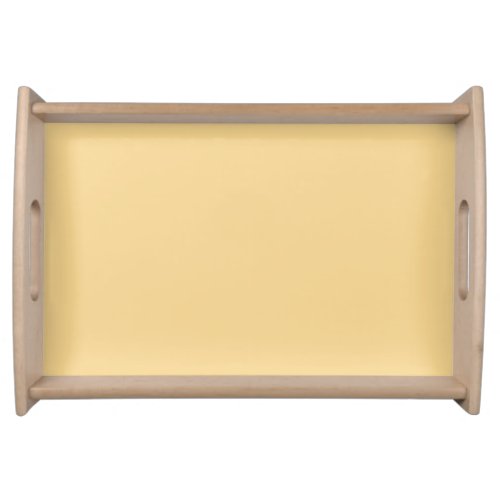 Solid color plain vintage pale yellow serving tray